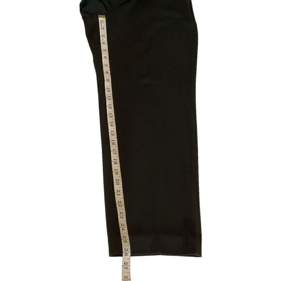 Talbots Pants Trousers Ankle Cropped Side Zip Button Closure Black Stretch 16 - Picture 6 of 9
